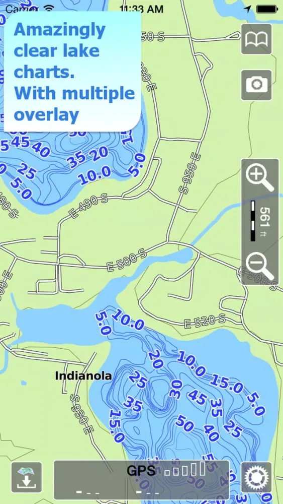 Aqua Map Indiana Lakes GPS HD Screenshots