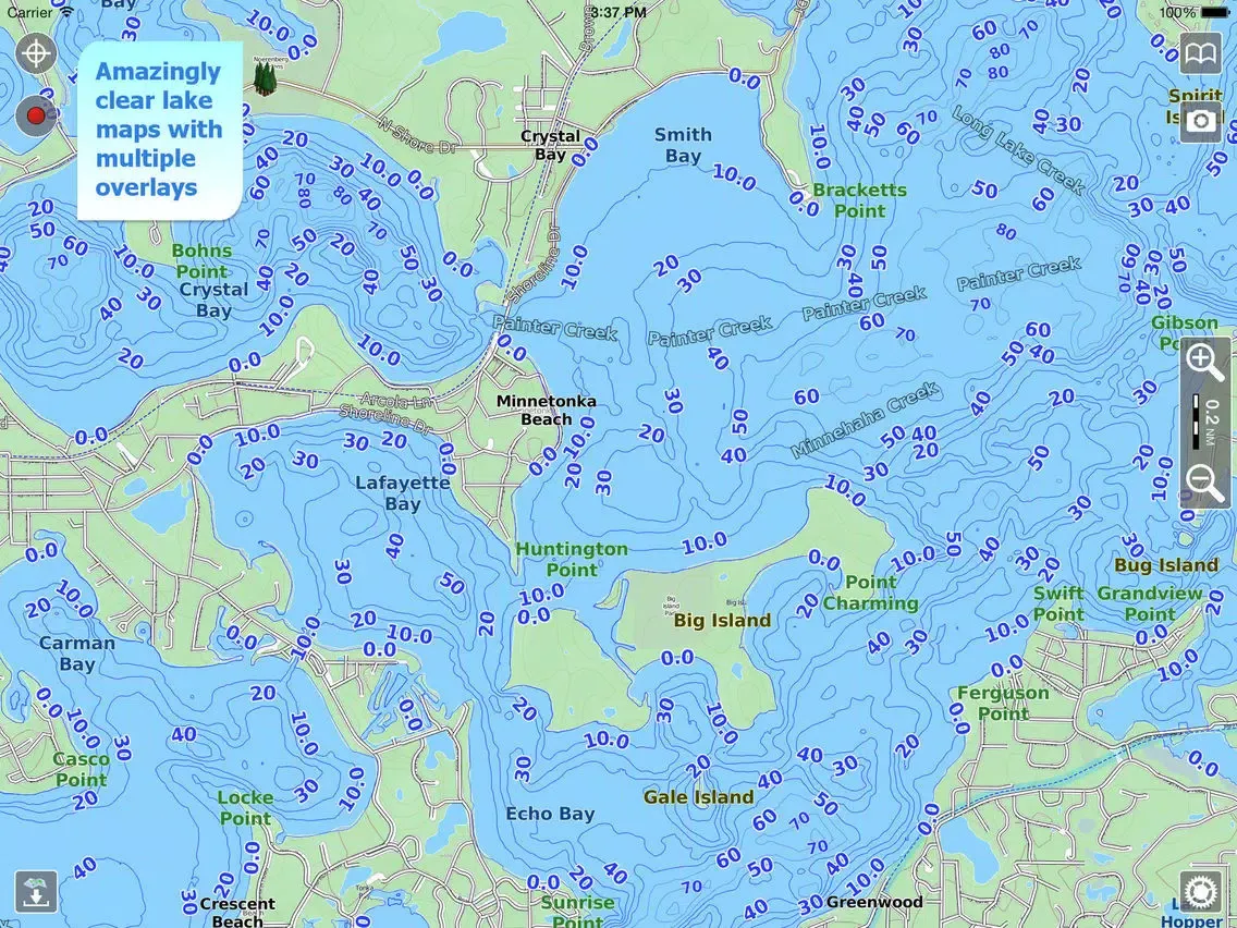 Capturas de tela do Aqua Map Lakes - Fishing Chart iPad 