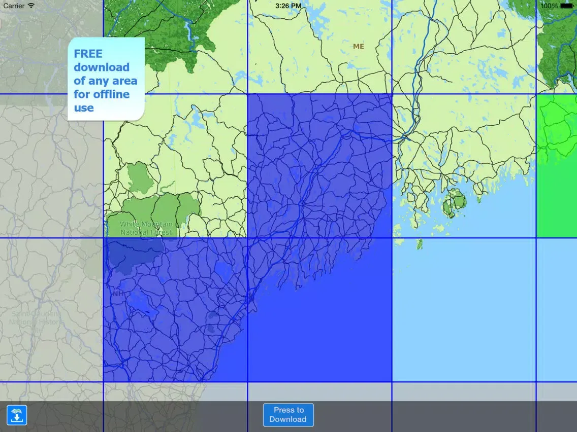 Aqua Map Maine Lakes GPS HD iPad  سکرین شاٹس