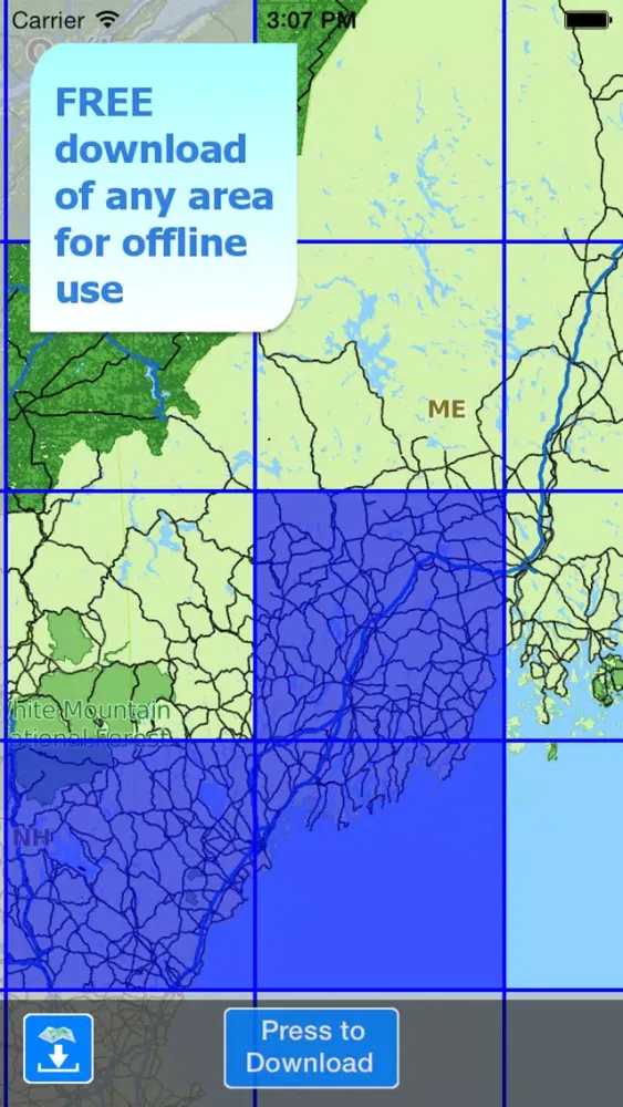 Aqua Map Maine Lakes GPS HD سکرین شاٹس