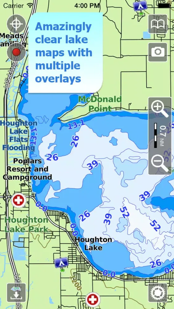 تصاویر Aqua Map Michigan Lakes GPS HD
