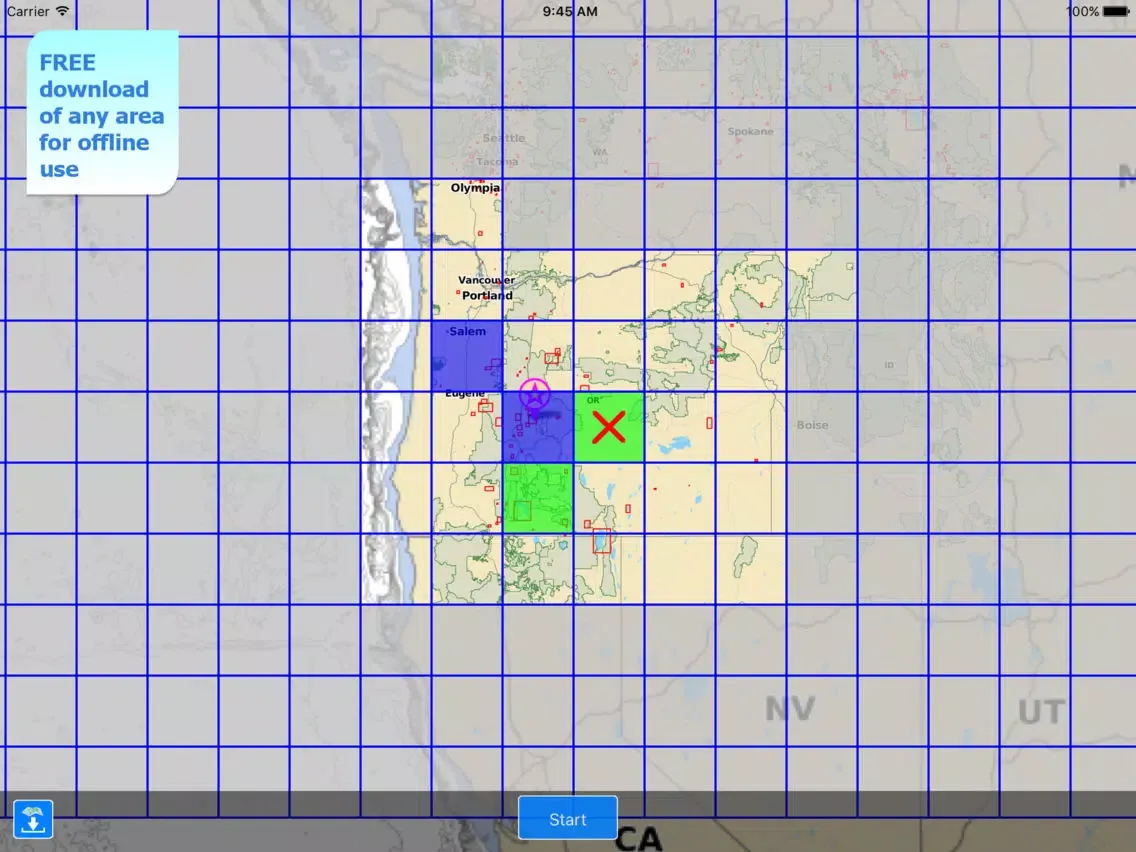 Aqua Map Oregon Lakes GPS HD iPad  Screenshots