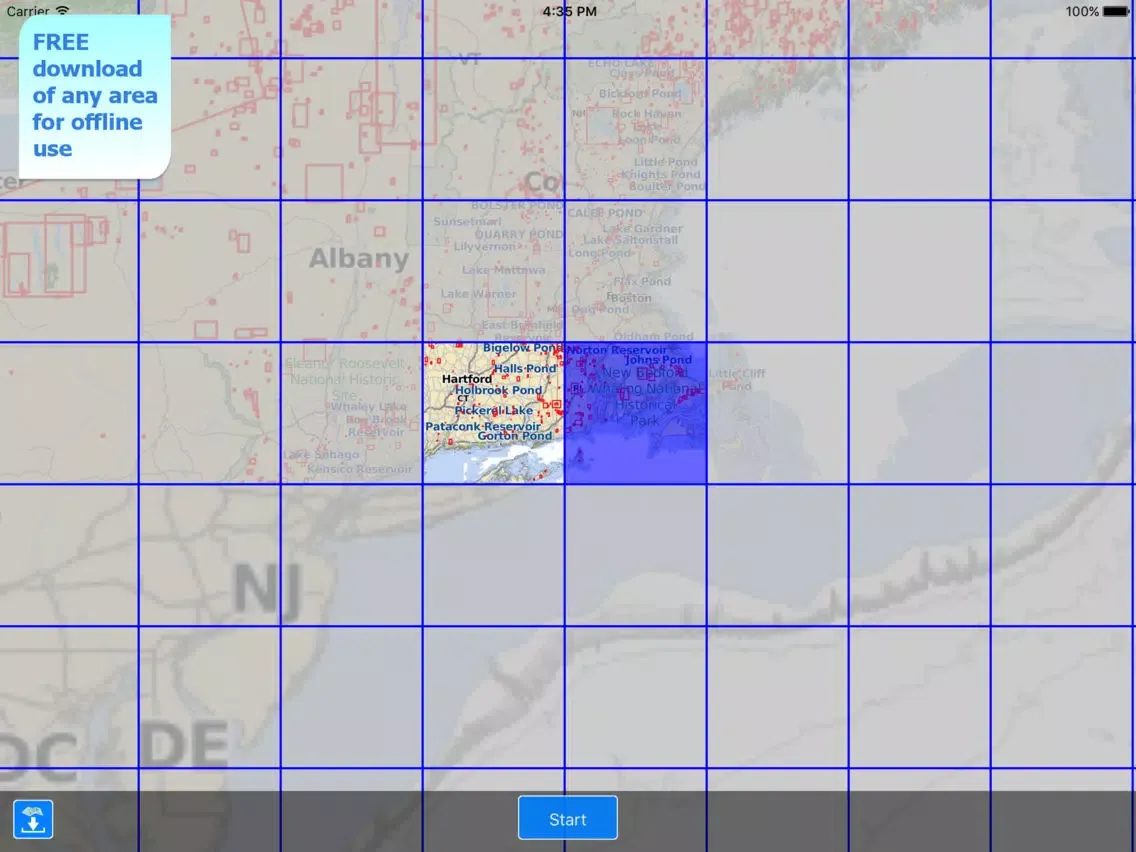 Ảnh chụp màn hình của Aqua Map Rhode Island Lakes HD iPad 