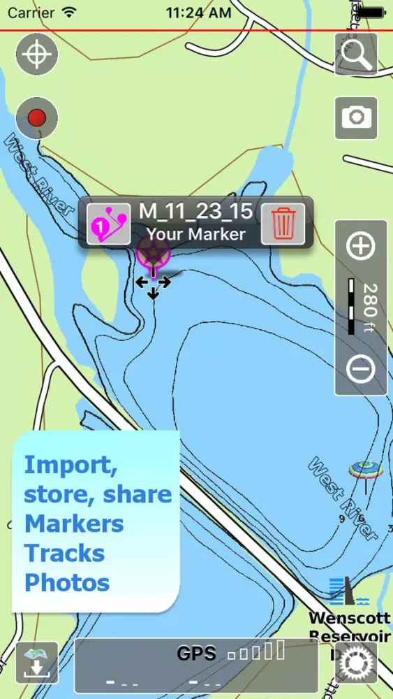 Ảnh chụp màn hình của Aqua Map Rhode Island Lakes HD