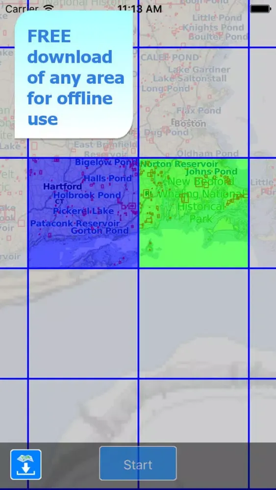 Ảnh chụp màn hình của Aqua Map Rhode Island Lakes HD