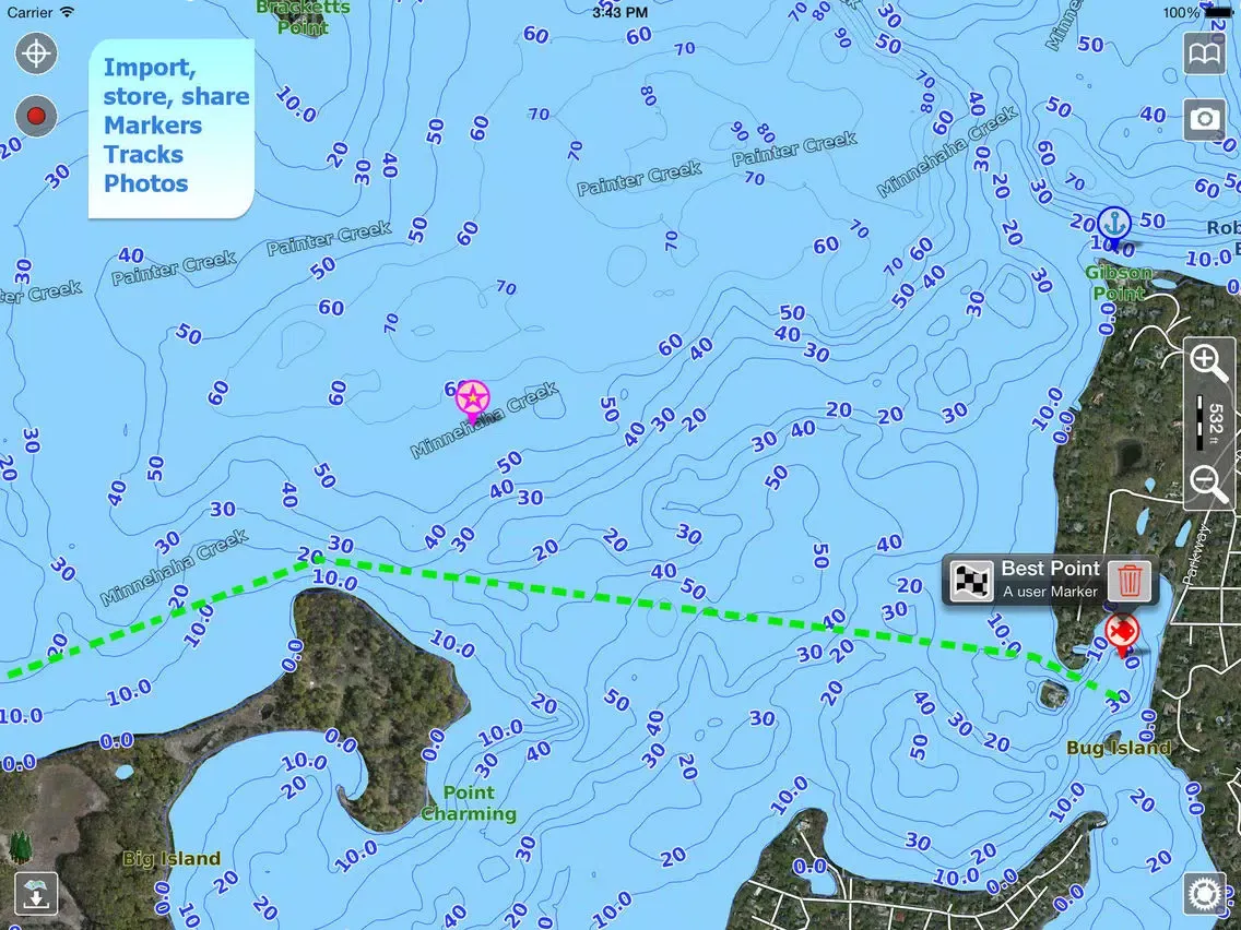 صور Aqua Map Yukon Lakes GPS HD iPad 