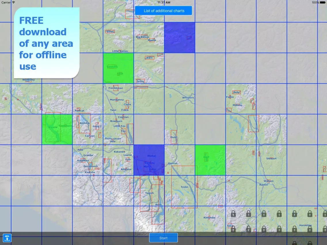صور Aqua Map Yukon Lakes GPS HD iPad 