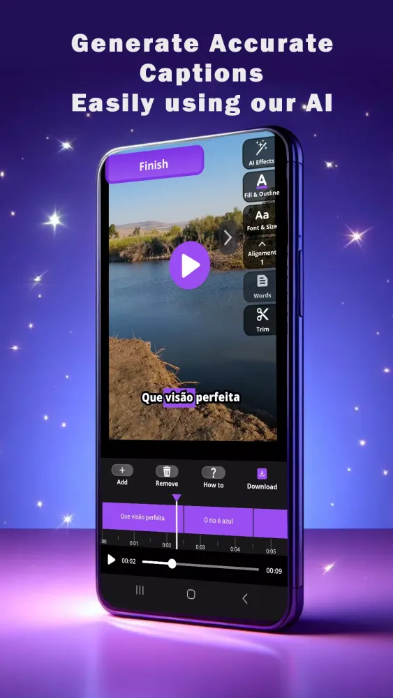 AI Auto Captions Screenshots