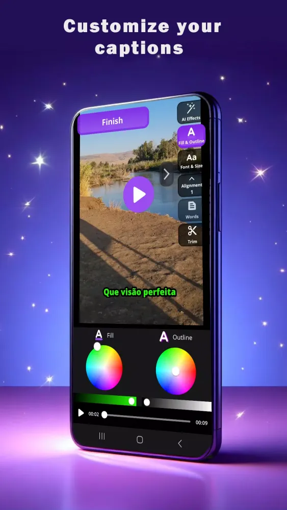 AI Auto Captions Screenshots