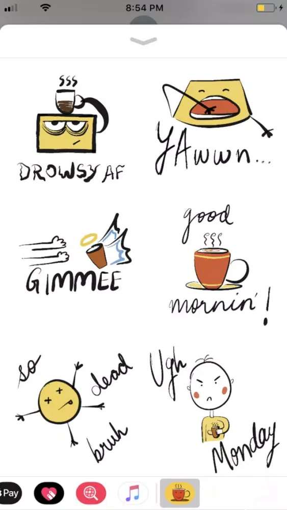 Tangkapan skrin Coffee Mood Stickers