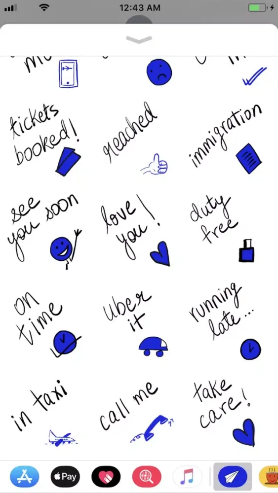 Captures d'écran de Flight Status Stickers