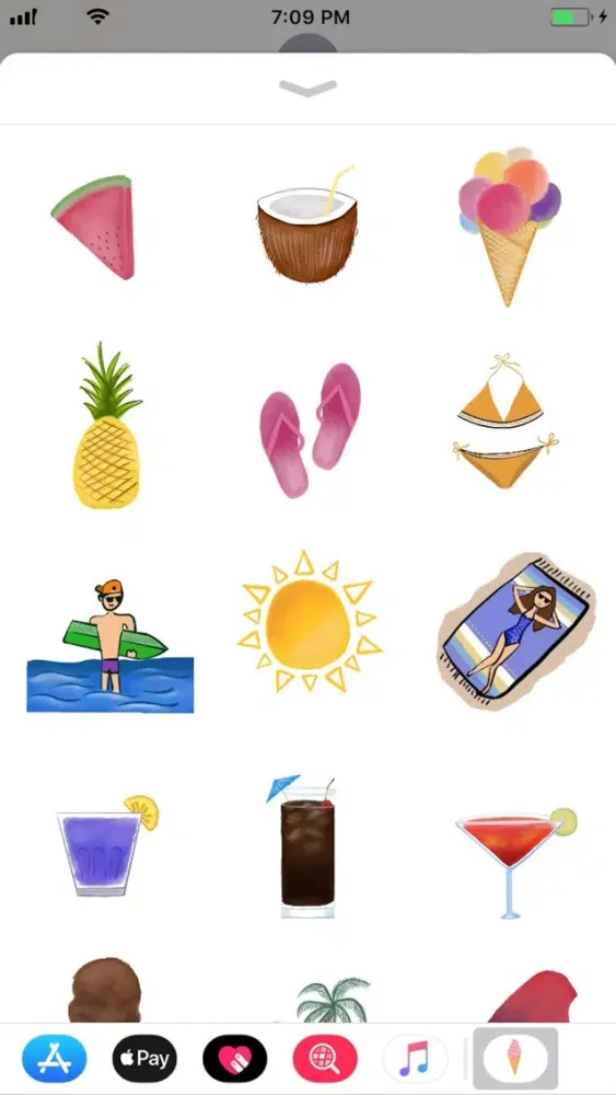 Capturas de tela do Summer Vibes Stickers