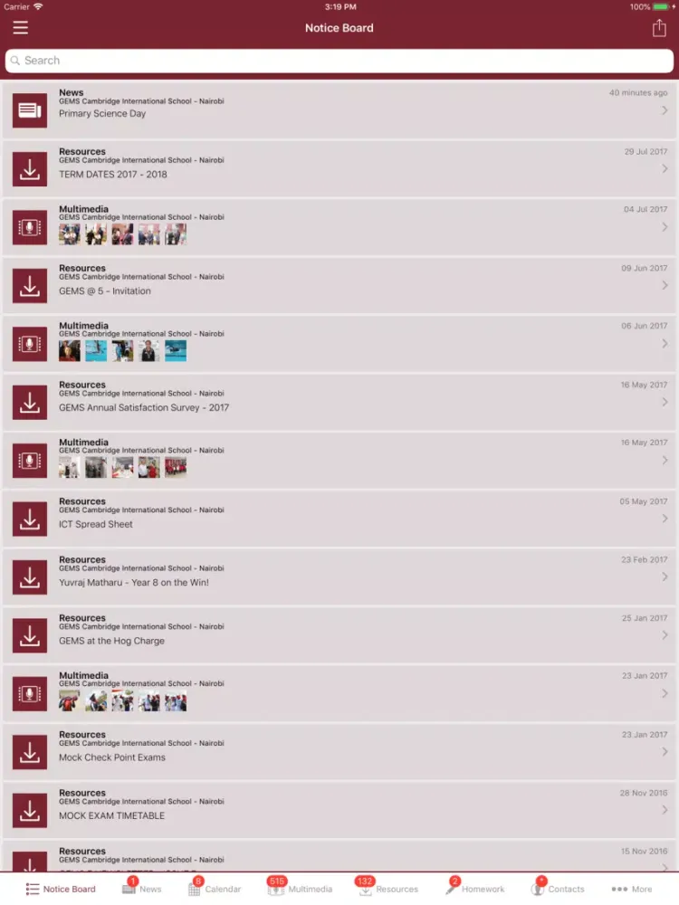 Zrzuty ekranu GEMS CIS iPad 