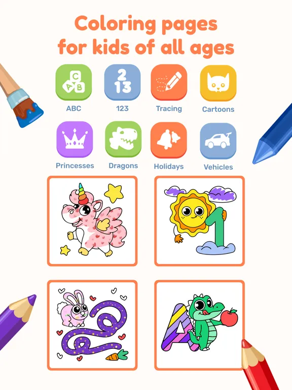 Screenshot di DRAWING Games for Kids & Color iPad 