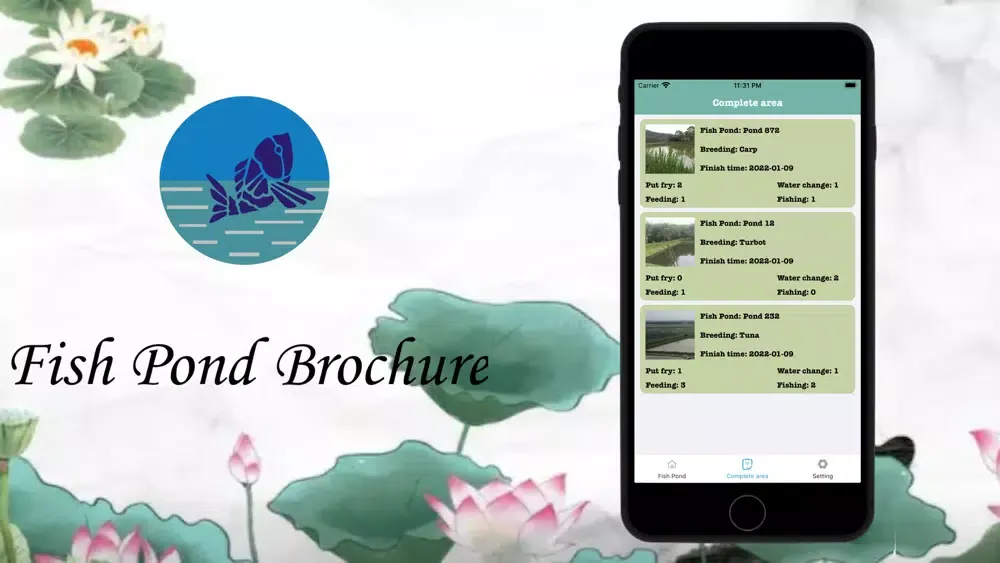 Fish Pond Brochure Screenshots