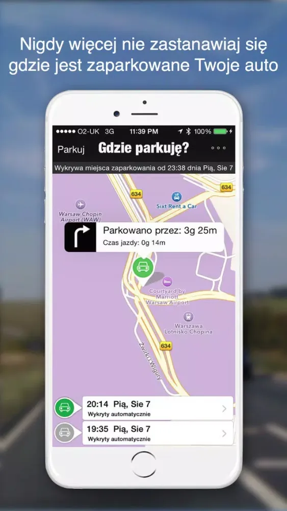 Gdzie parkuję? - Znajdź swoje auto. Odszukaj i zlokalizuj gdzie jest Twój samochód - drogę wskazuje Sztuczna Inteligencja Screenshots
