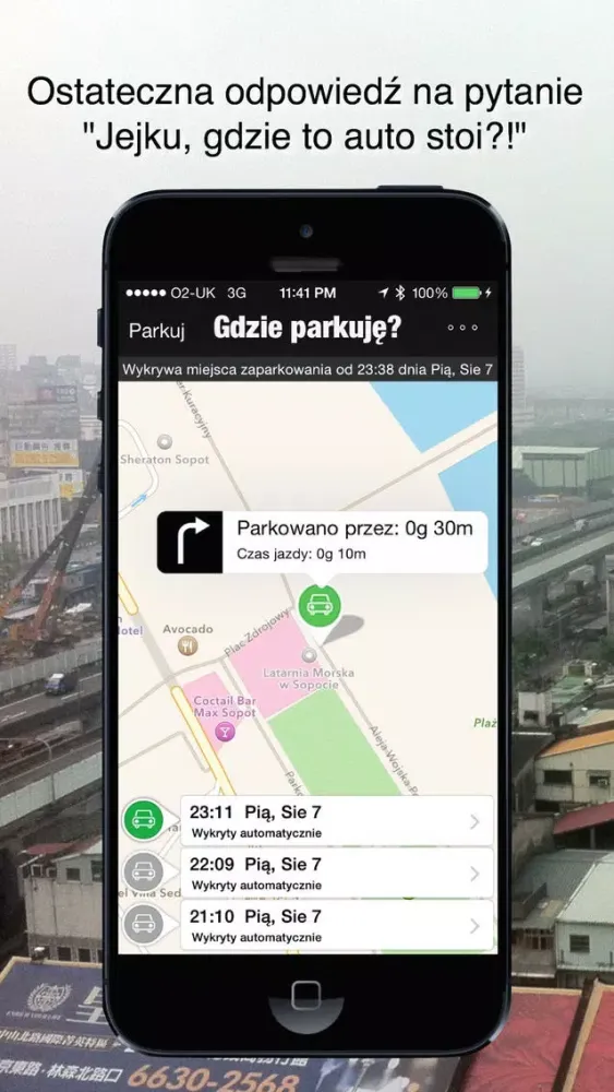 Gdzie parkuję? - Znajdź swoje auto. Odszukaj i zlokalizuj gdzie jest Twój samochód - drogę wskazuje Sztuczna Inteligencja Screenshots