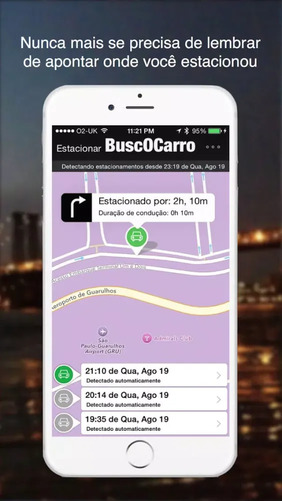 Tangkapan layar BuscOCarro - Procure, rastreie e localize onde você estacionou seu carro com Inteligência Artificial