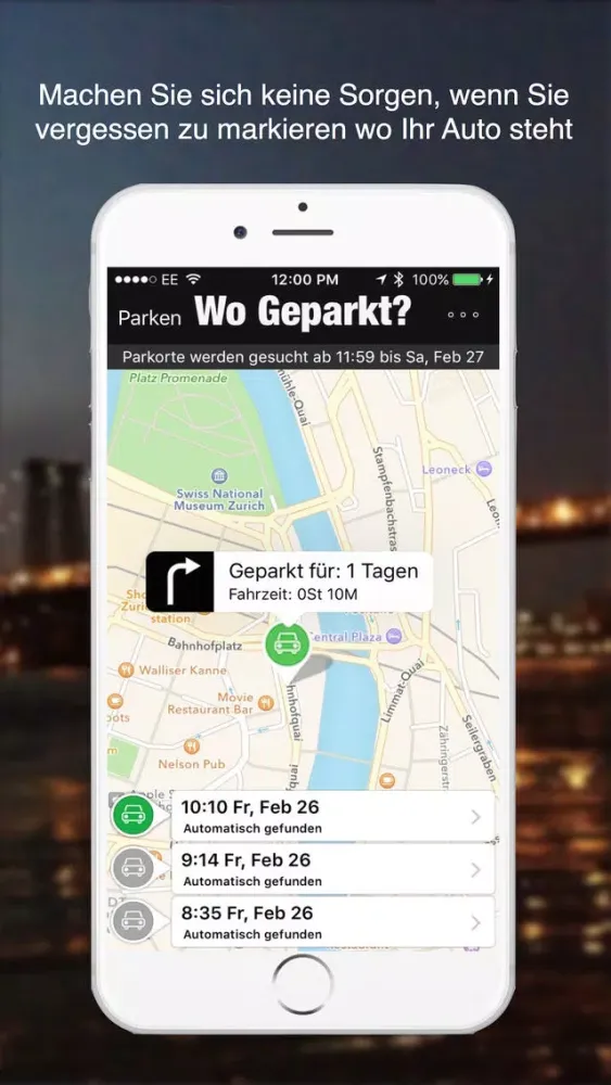 Tangkapan skrin Wo Geparkt? - Finden Sie, Suchen Sie, wo Sie Ihr Auto mit Künstlicher Intelligenz geparkt