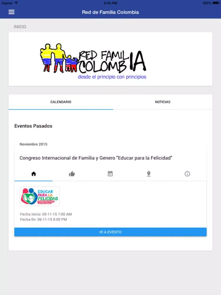 Capturas de pantalla de Red Familia Colombia iPad 