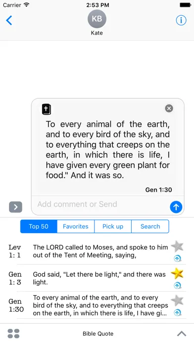 Zrzuty ekranu Bible Quote for iMessage