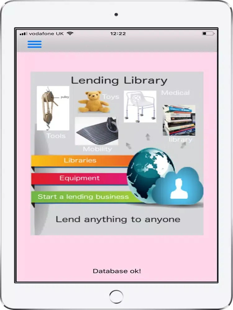 Tangkapan skrin Lending Library iPad 