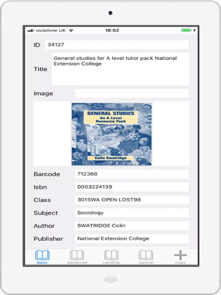 Tangkapan skrin Lending Library iPad 