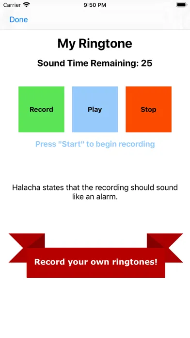 Tangkapan skrin Shabbat Alarm Clock