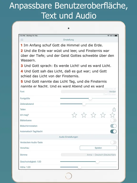 Captures d'écran de Die Elberfelder Bibel Audio iPad 