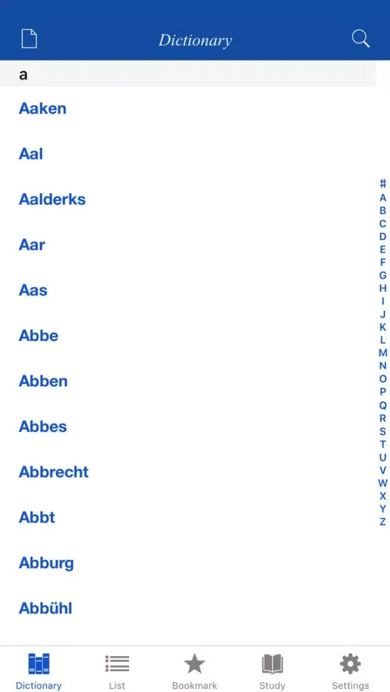 Скриншоты Dictionary of German family names