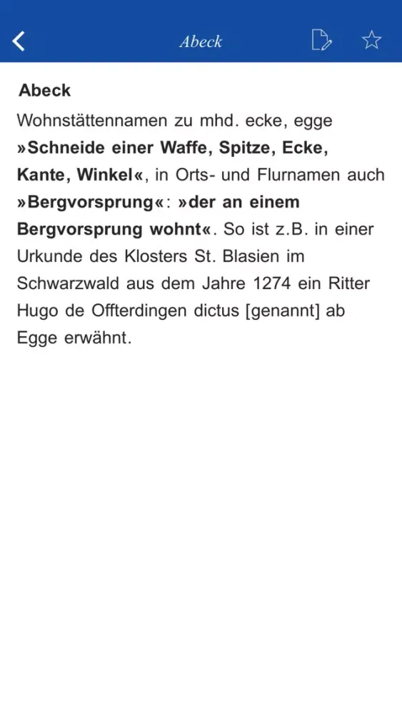 Скриншоты Dictionary of German family names