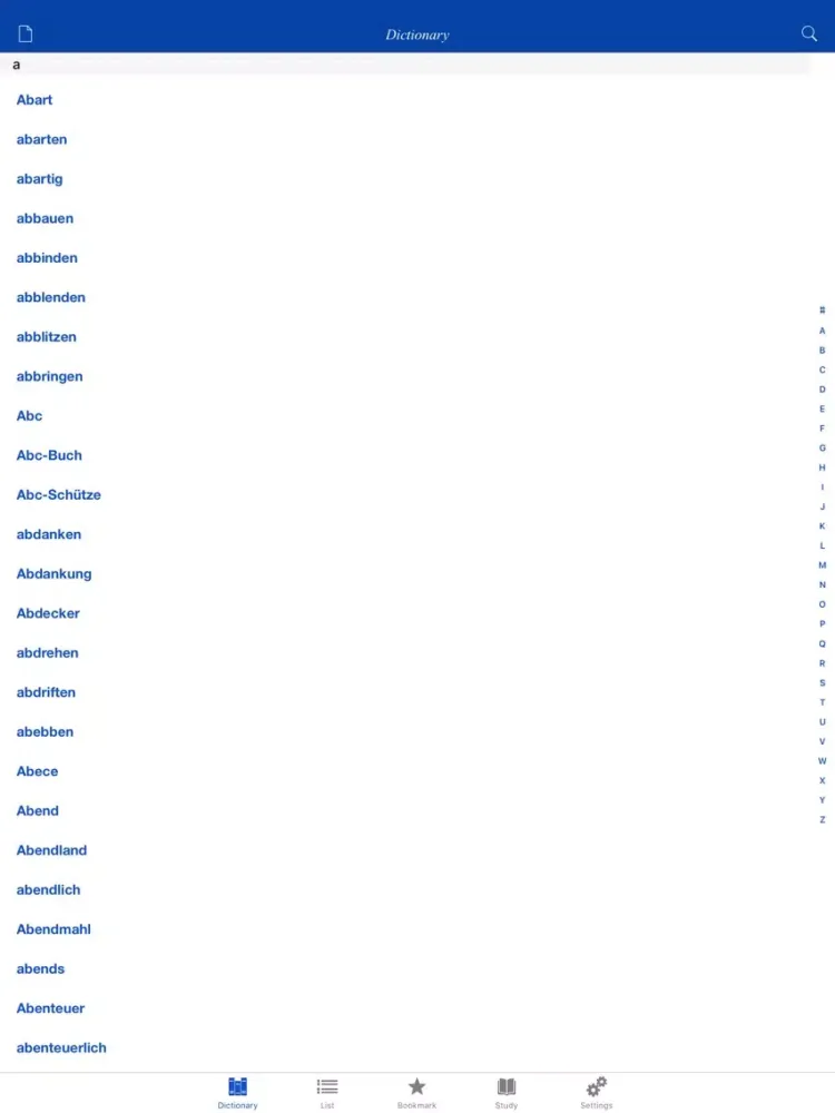 Скриншоты German Origin Dictionary iPad 