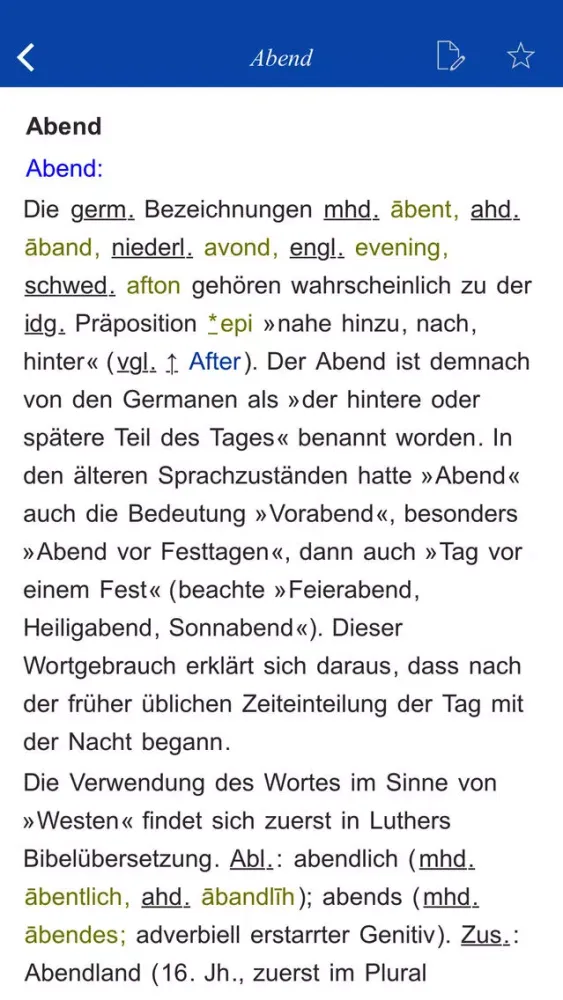Скриншоты German Origin Dictionary