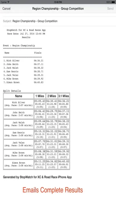 Capturas de pantalla de StopWatch for Cross Country