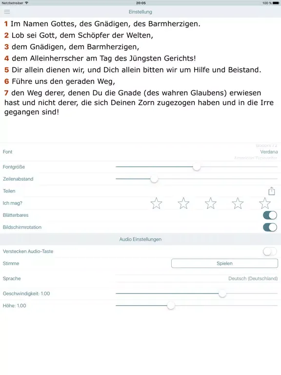 Скриншоты Der Koran auf Deutsch (Quran with Audio in German) iPad 