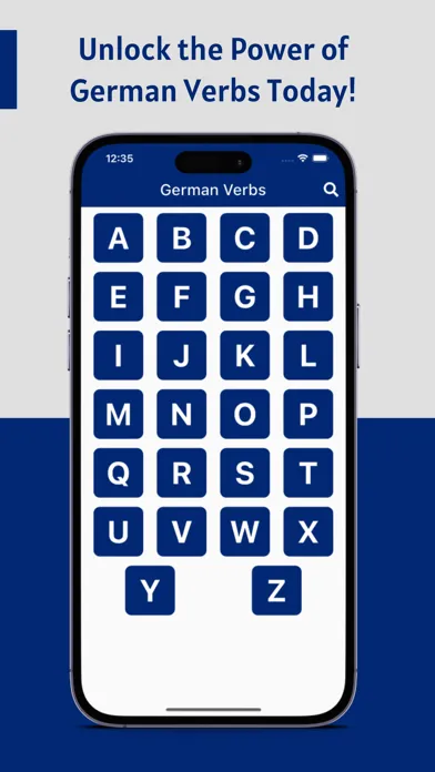 Tangkapan layar German Verbs App