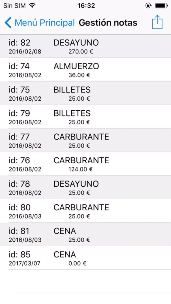 Jano Notas de Gastos應用截圖