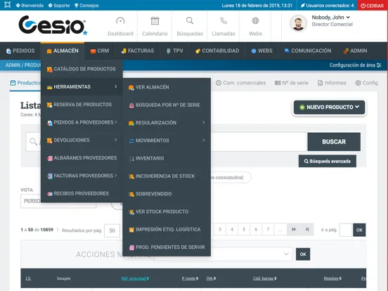 GESIO ERP iPad  स्क्रीनशॉट