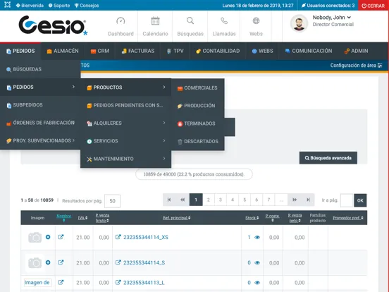 GESIO ERP iPad  स्क्रीनशॉट