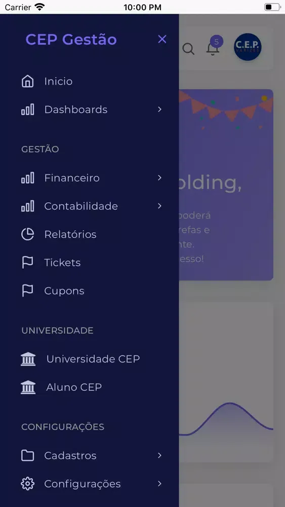 CEP Gestão Screenshots