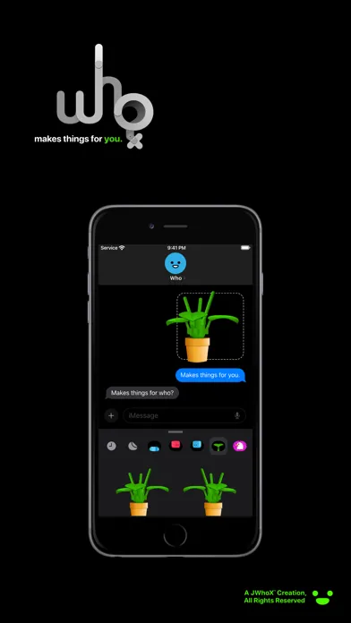 Capturas de tela do JWhoX GET I Am Planty Sticker