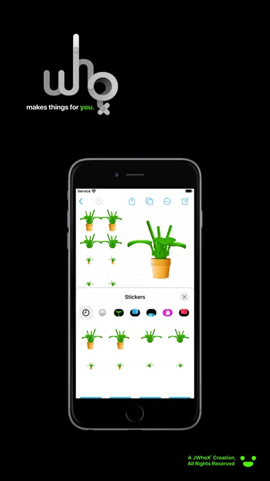 Capturas de tela do JWhoX GET I Am Planty Sticker