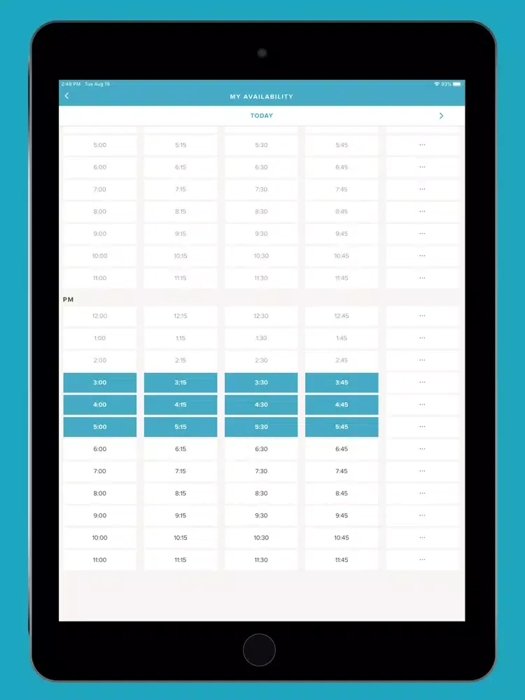 Tangkapan layar MiTi iPad 
