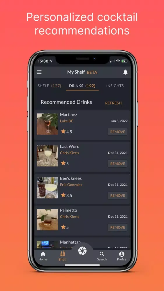 Screenshot di Sidecar - A cocktail community