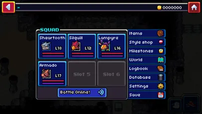 Capturas de tela do Coromon