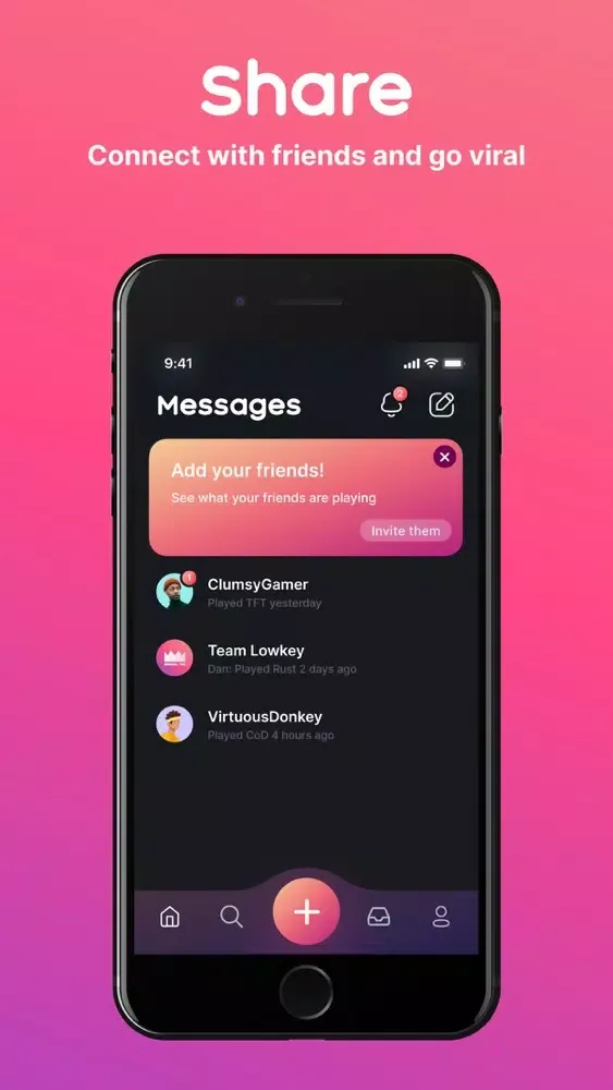Screenshot di Lowkey - Social Gaming Videos