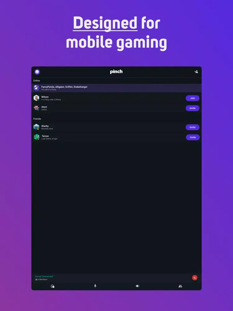 Pinch - Voice Chat for Gamers iPad  Ekran Görüntüleri