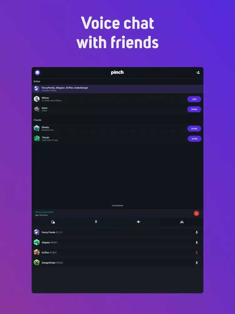 Pinch - Voice Chat for Gamers iPad  Ekran Görüntüleri
