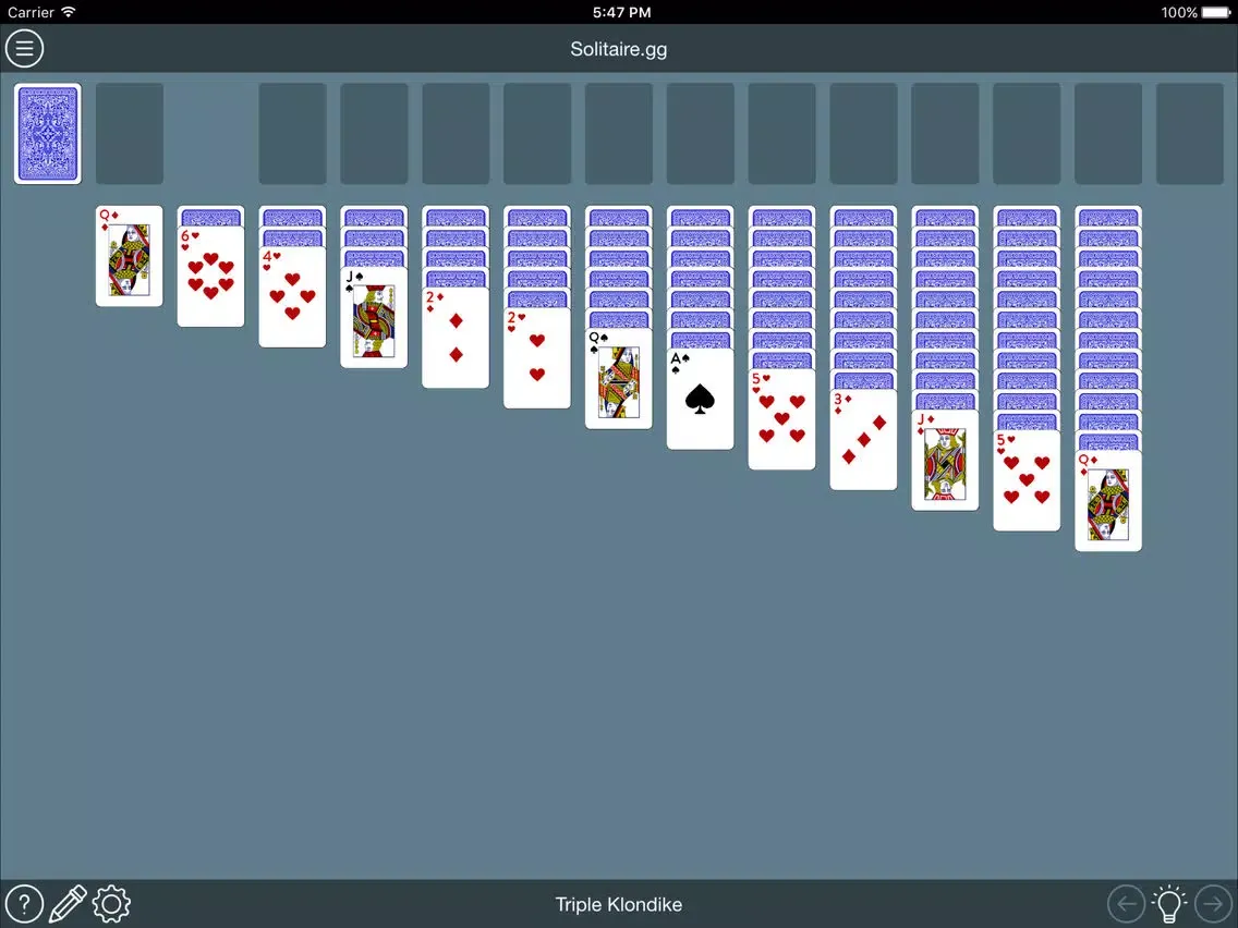 Tangkapan layar Solitaire.gg iPad 