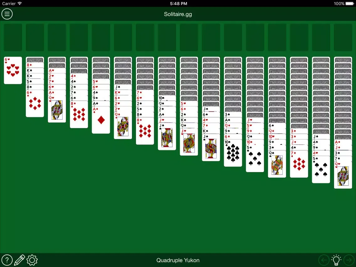 Tangkapan layar Solitaire.gg iPad 